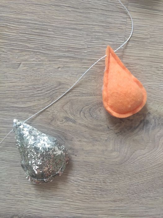 Dekoracja ozdoba pokój dziecięcy krople filcowe kolorowe