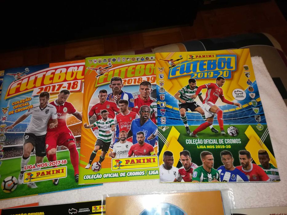 cadernetas de cromos (liga nos, bwin, betclic, europeu, mundial)
