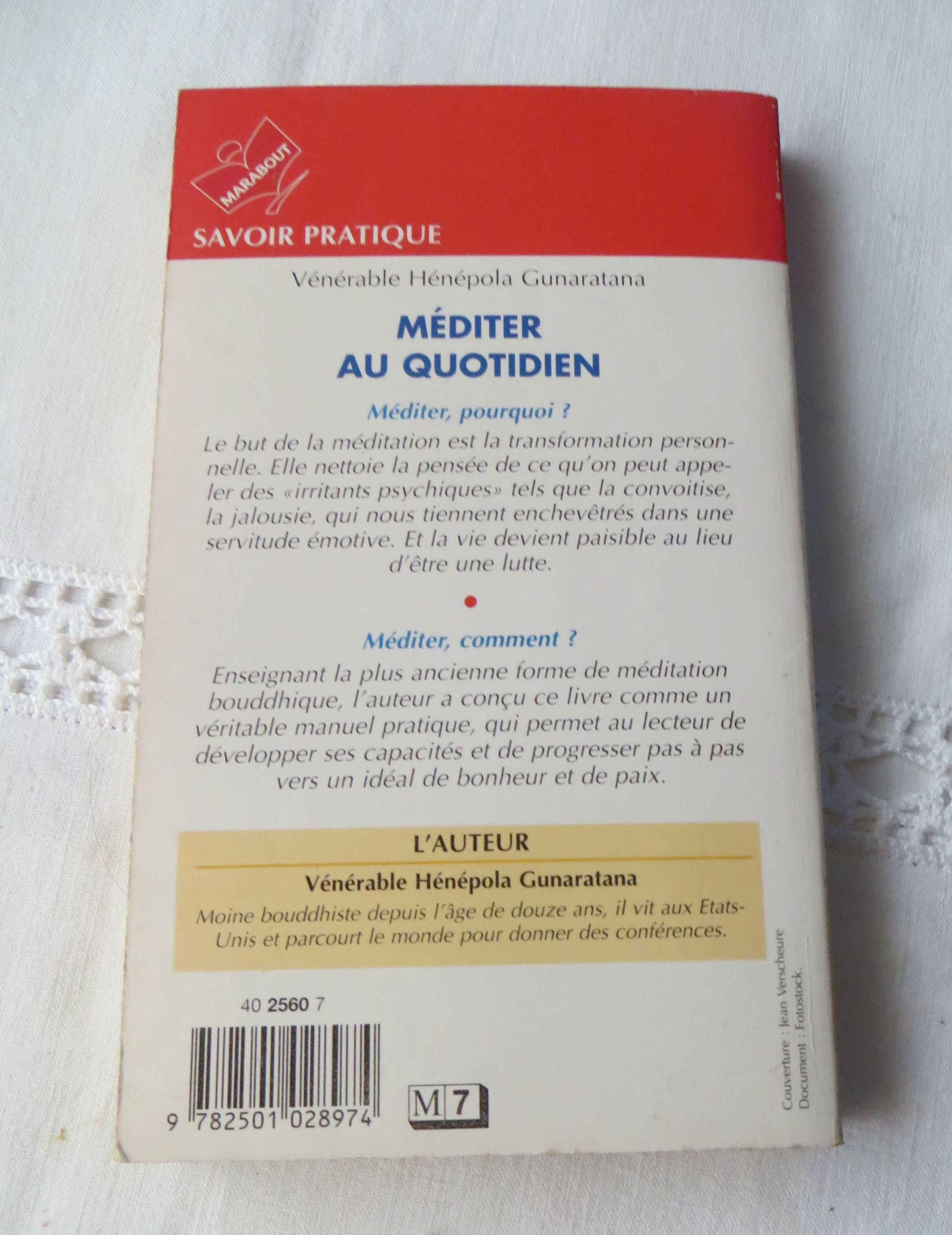 Livro Filosofia de Vida - Méditer au Quotidien Editora: IMp. Bussiére