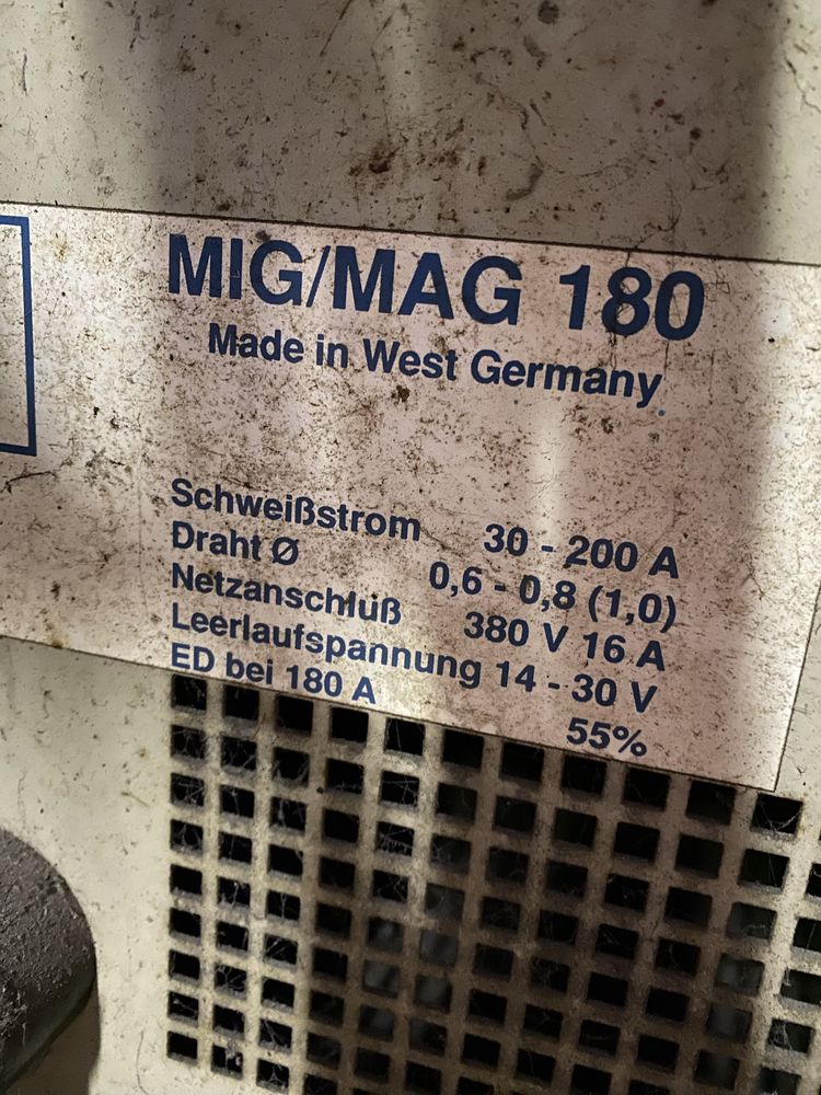 Spawarka MIG/MAG 180 380V 16A