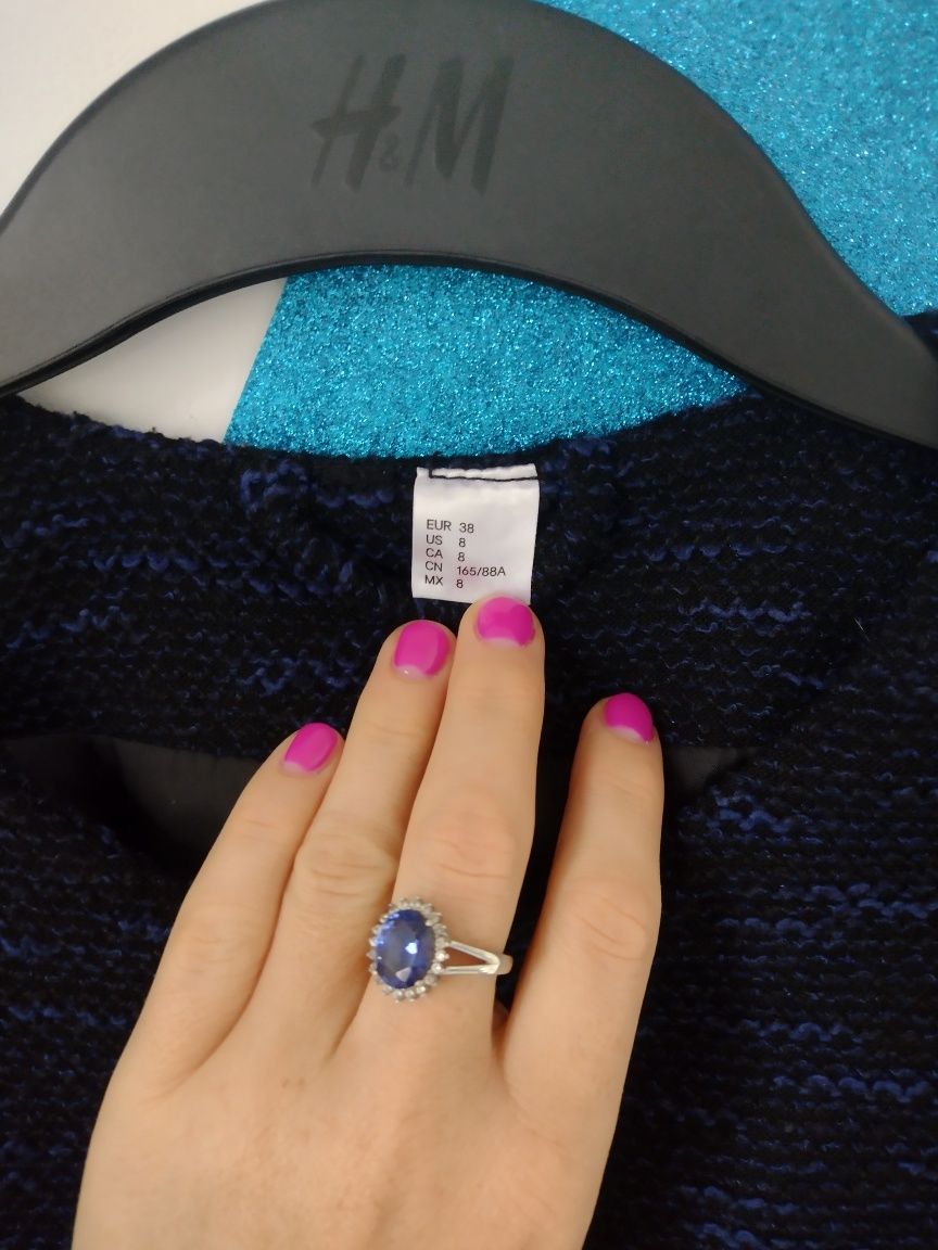 Marynarka z baskinką dzianinowa rozmiar M 38 h&m