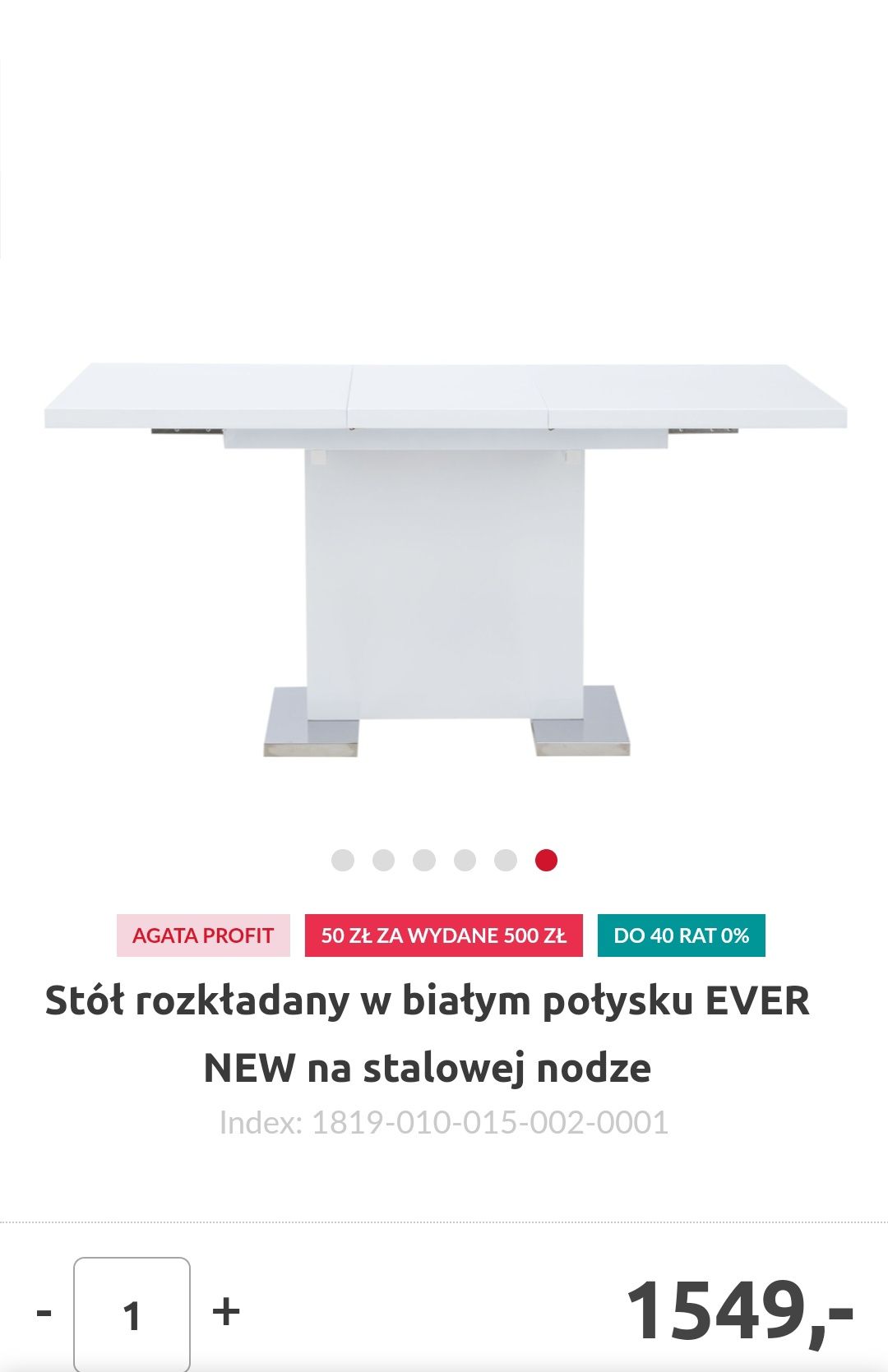 Stół jadalny rozkładany