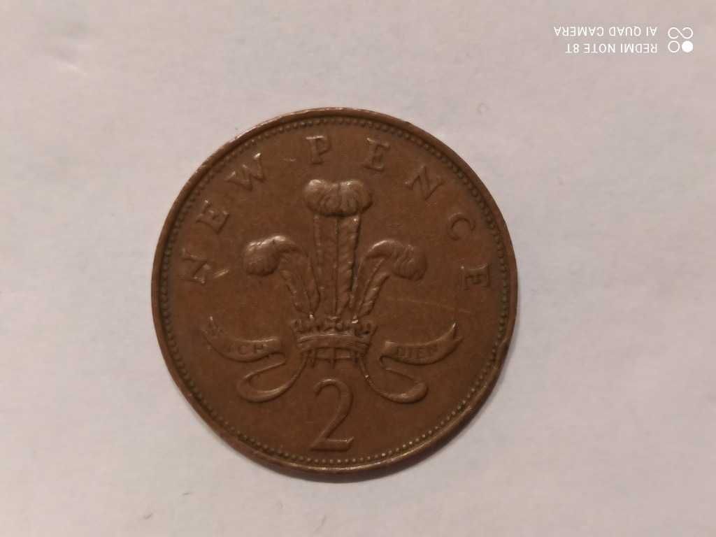 Moneta New Pence 2 Pence Elizabeth II 1979r
