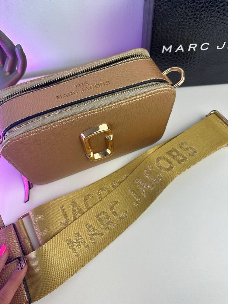 Torebka damska kuferek Marc Jacobs złota Premium w pudełku MJ
