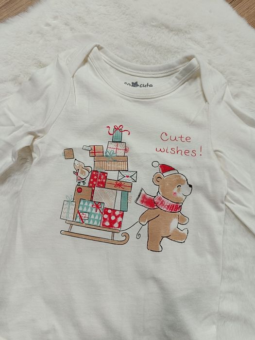 Zestaw świątecznych bodów niemowlęcych 98 cm