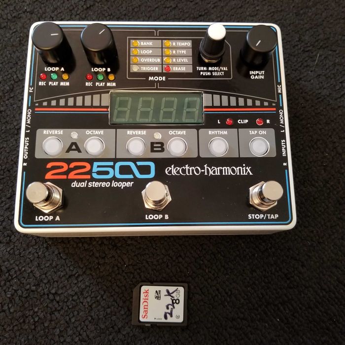 Dual Stereo Looper Electro-Harmonix-22500 + Patch Cable - Novos