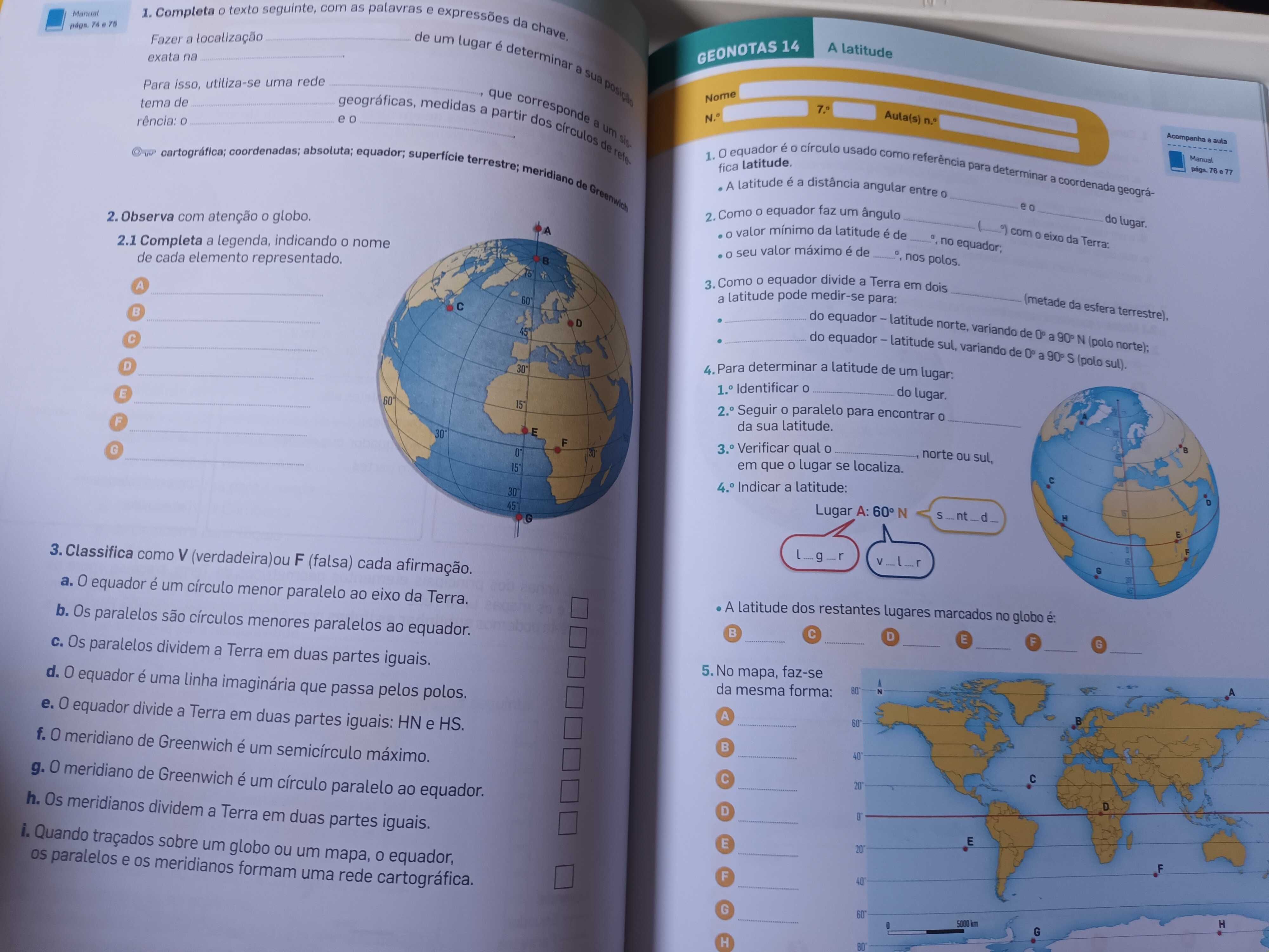 "Novo Mapa-Mundo - Caderno de Atividades 7º ano" por Arinda Rodrigues