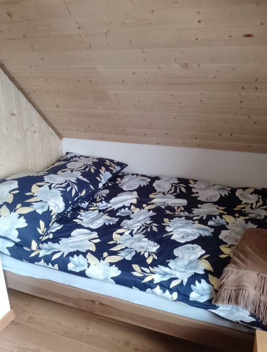 Lawendowy całoroczny komfortowy domek z kominkiem na Kaszubach