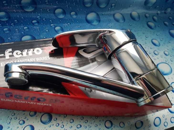 Смеситель змішувач для умивальника G-FERRO Mars 004-Z вилив 15 см