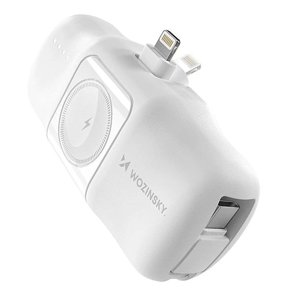 Mini powerbank Wozinsky WF16-YLS 5000mAh 15W Lightning z wbudowanym ka