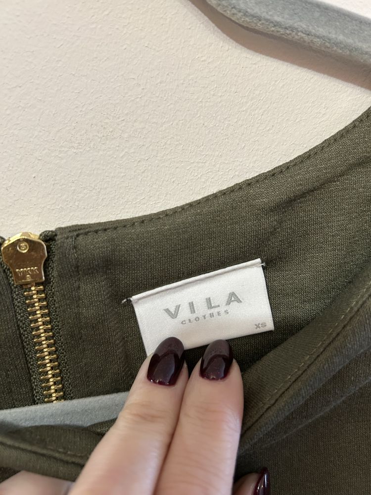 Vila sukienka khaki XS