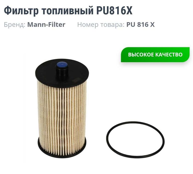 Фільтр палива PU816X