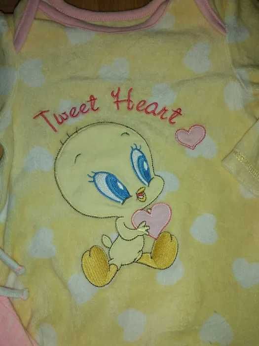 Bluzka długi rękaw tweety looney tunes disney spodnie pepco 74 80