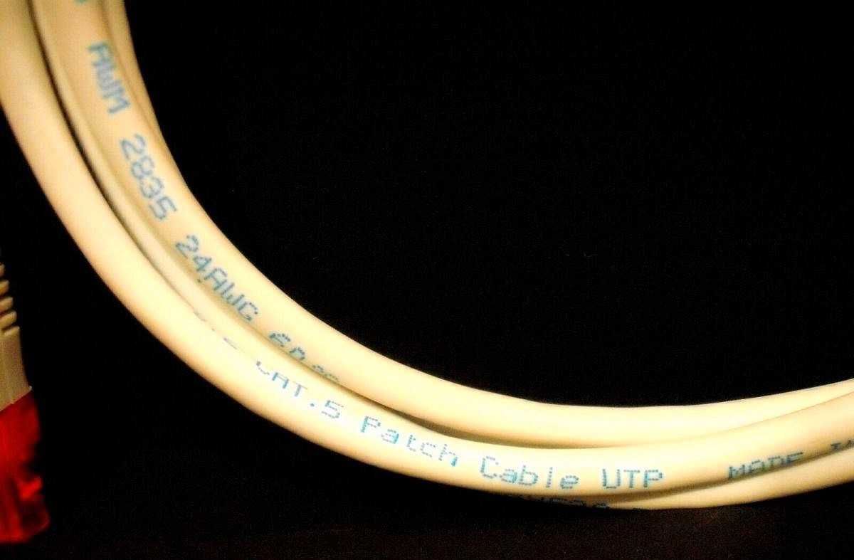 CAT 5 Ethernet Patch Cable 24AWG UTP TIA/EIA 568B.2