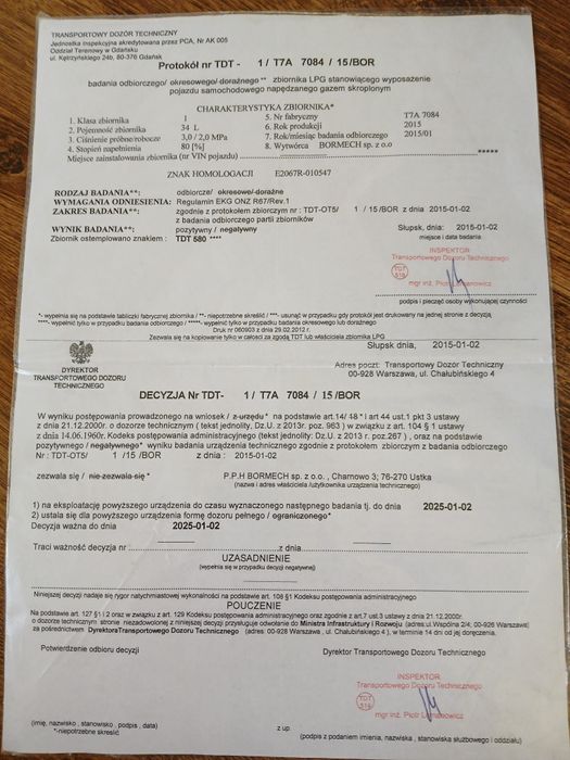 Zbiornik butla na gaz