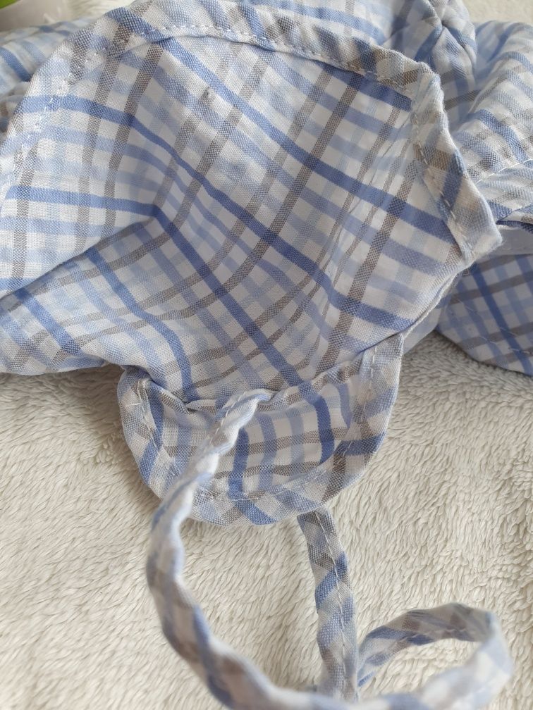 czapka przeciwsłoneczna doll czapeczka z daszkiem wiązana bawełniana