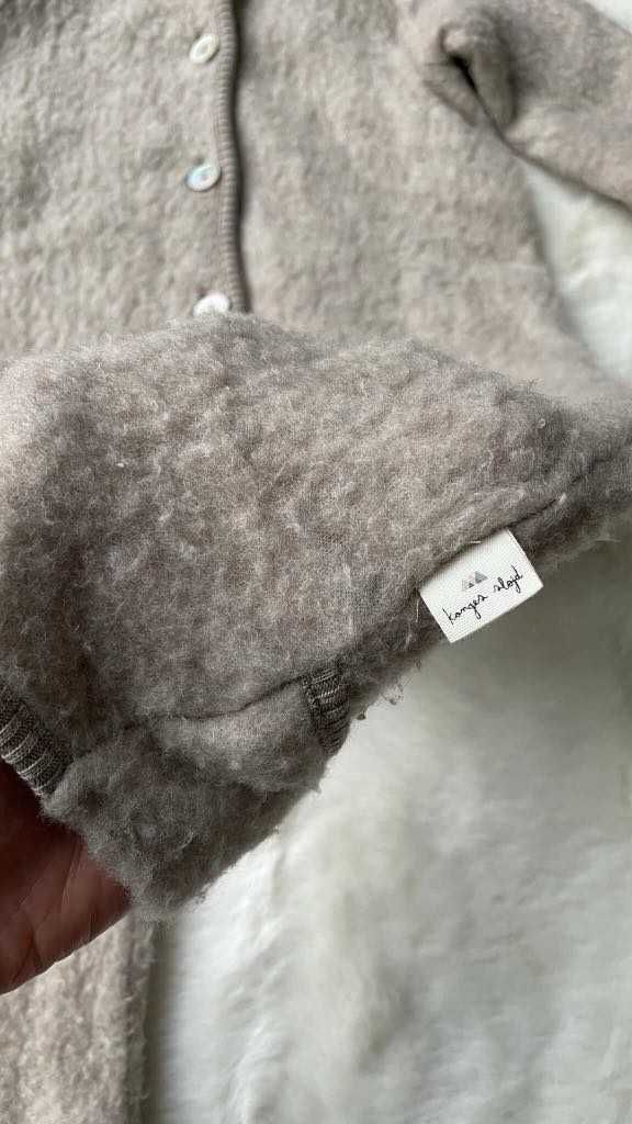 Konges Sløjd beżowy kombinezon 100% merino rozmiar 68/74