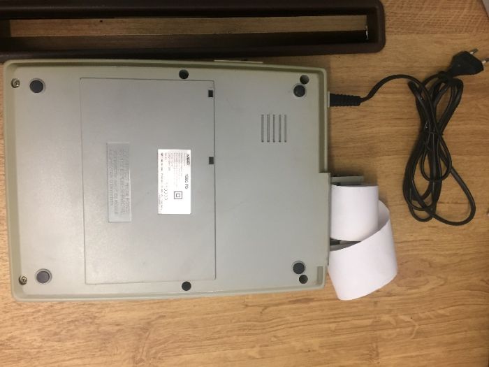 Calculadora Vintage. Eléctrica MBO 1980 PD alimentador papel.Funciona!