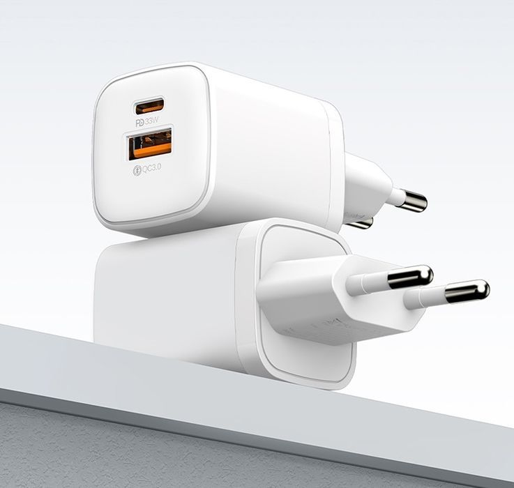 Mocna Szybka Ładowarka Sieciowa Usb-C Typ C Usb 33W Qc3.0 Pd Zasilacz