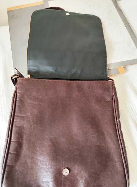 Vintage torba na ramię skóra eko patchwork retro boho oldschool tęcza