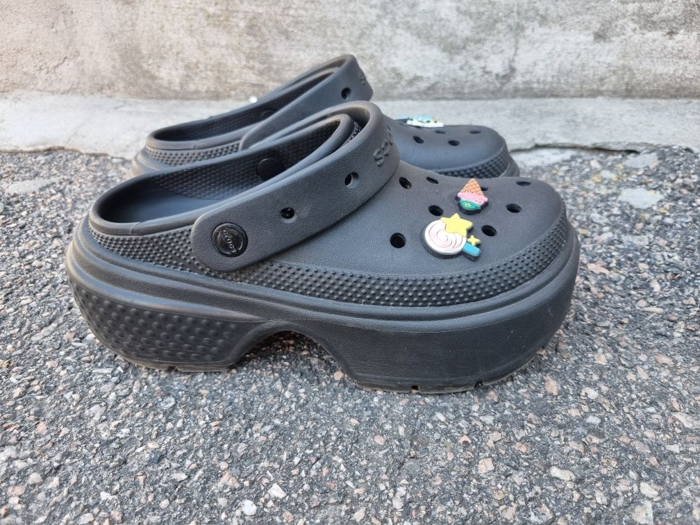 Crocs platform stomp Clog клоги сабо  кроксы w7 оригинал на 37-38р