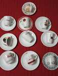 Conjunto de dez chávenas de café