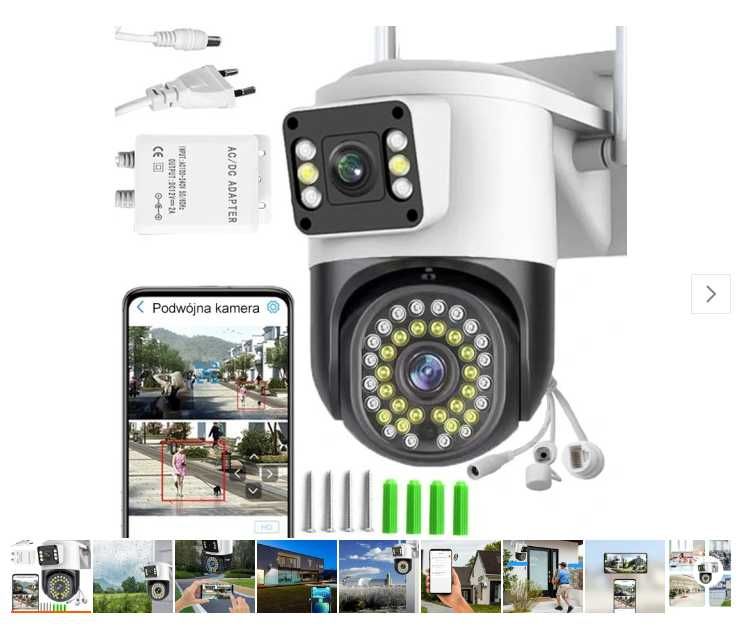 KAMERA WIFI Podwójna IP Smart Zewnętrzna Obrotowa