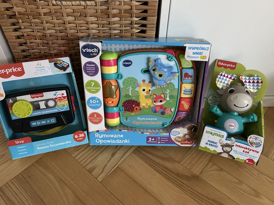 Rymowanki opowiadanki Vtech Kasate i Interaktywny Łoś Fisher Price