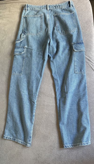 Jeansy wide leg cargo