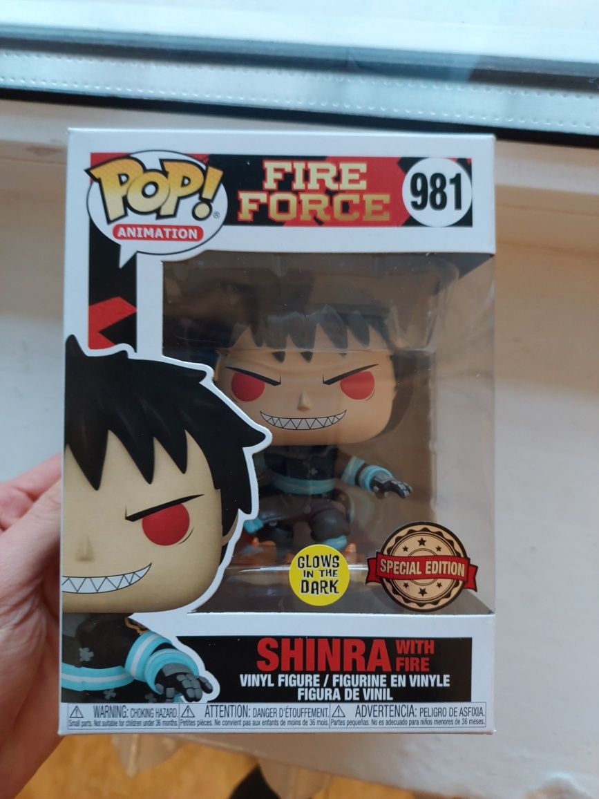 Funko POP Fire Force Shinra with fire 981 (Glow In The Dark)