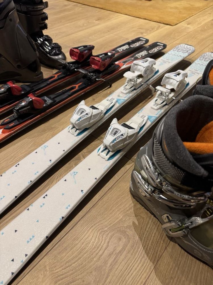 Skis Rossignol 162/Adix 148 + botas de ski + bastões