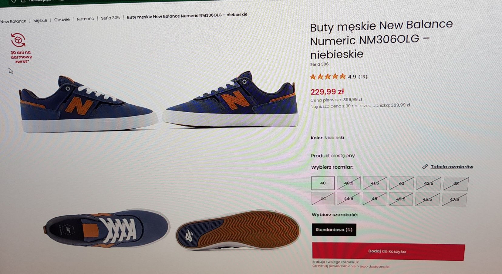 Buty męskie New balance numeric