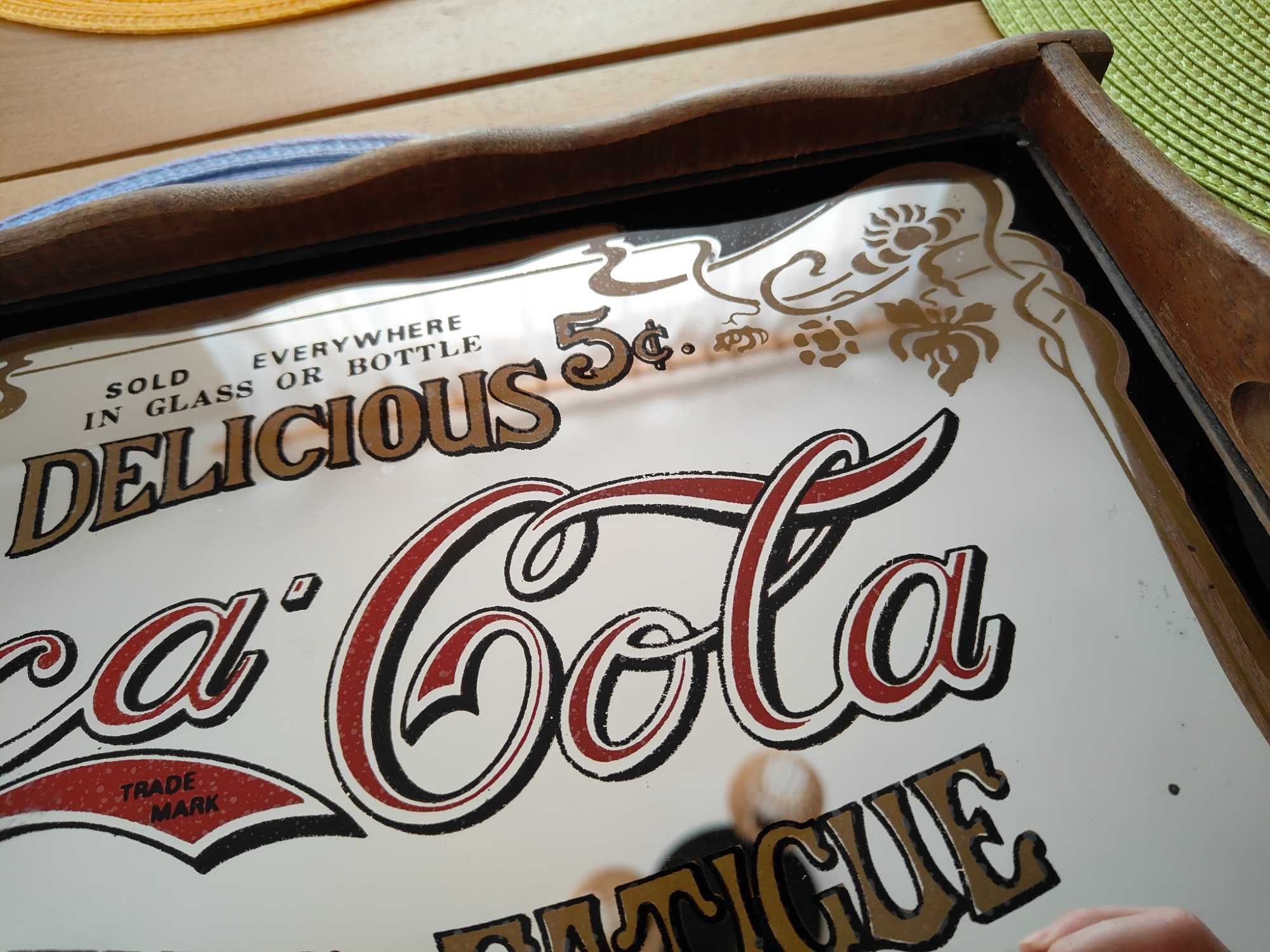 Taca kuchenna Coca Cola lustro dekoracyjne lustro barowe Coca Cola