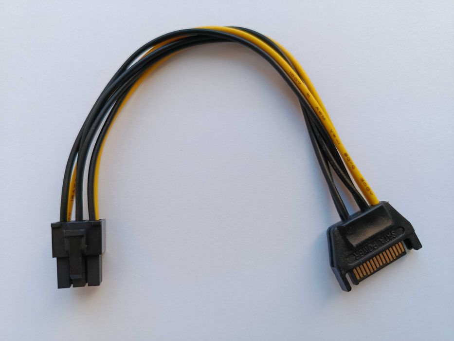 Кабель 6PIN - SATA 15 Pin (20 см)