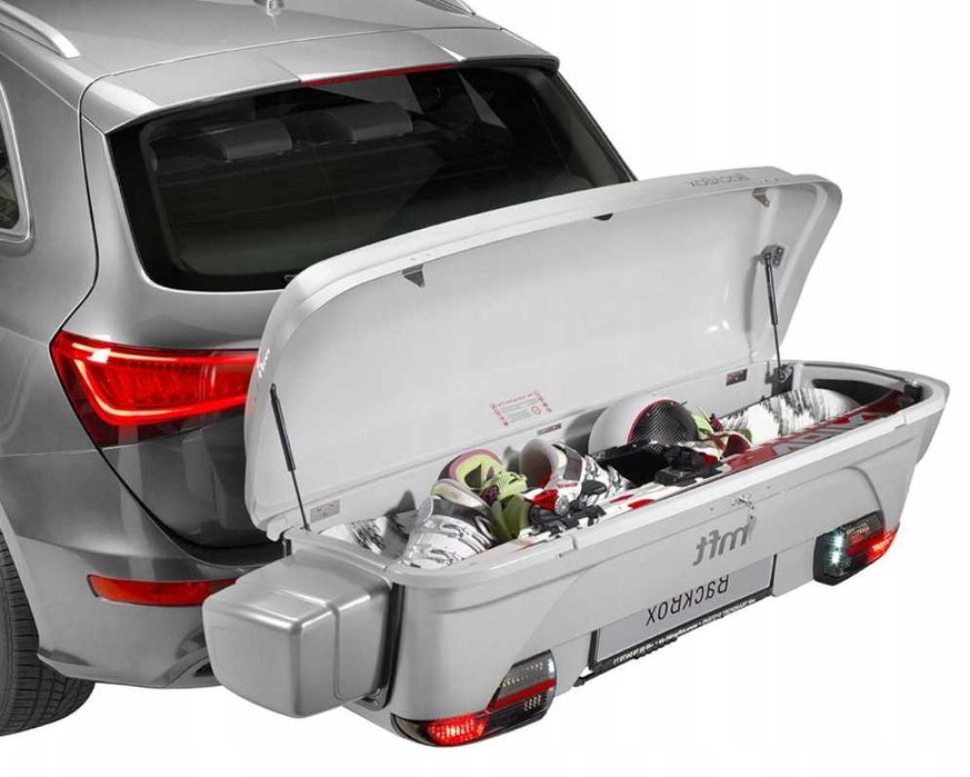 Kufer na hak box na narty do vana osobówka Tesla Audi Mercedes VW Ford