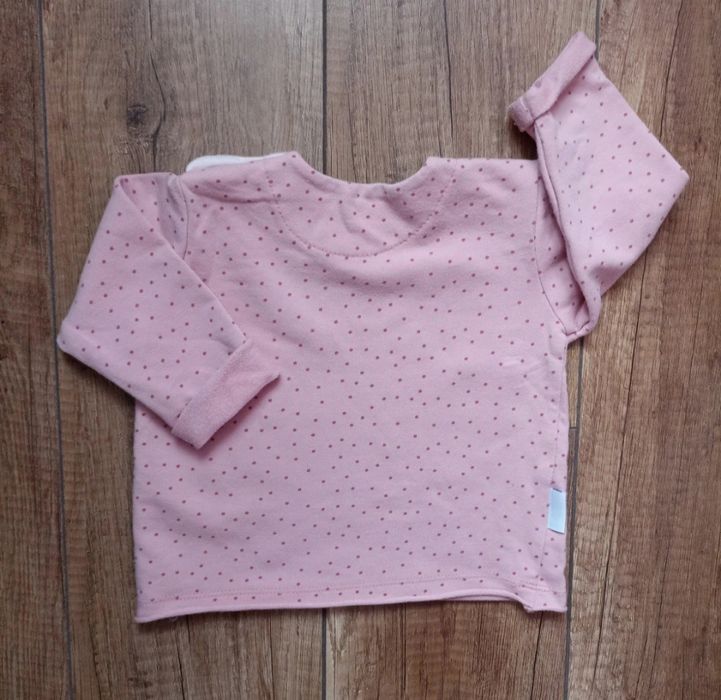 Ewa klucze bluzeczka długi rękaw różowa z flamingiem rozm 74