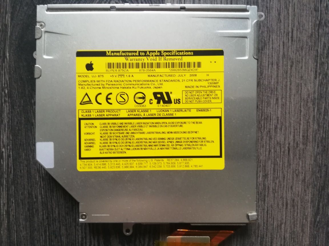 Дисковод Panasonic Model:Uj-875CA 678-0564A MacBook Pro-17