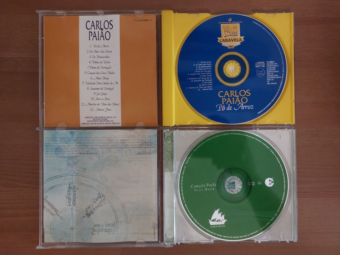 CDs Carlos Paião - Play-Back & Pó de Arroz (Como Novos)