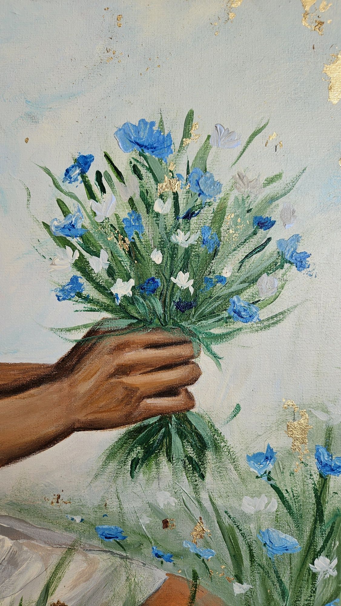 Obraz ręcznie malowany "Łąka" 70x50