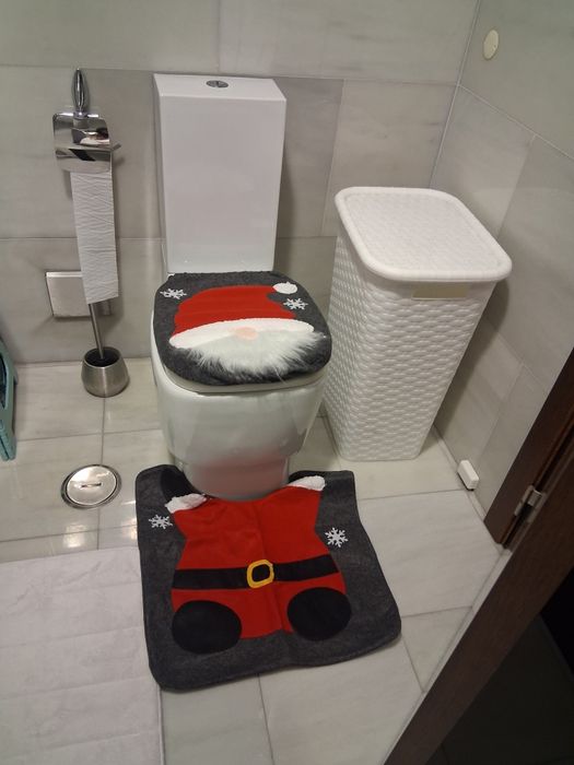 Tapete e capa tampo sanita Natal