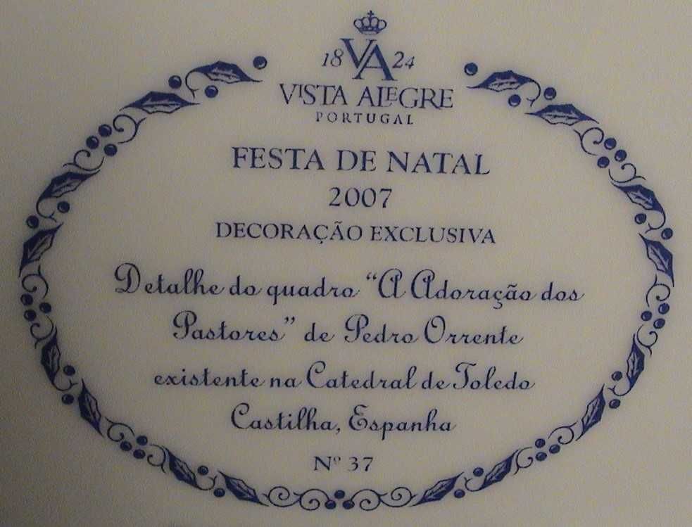 VISTA ALEGRE-Natal 2000/2003/2005/2007-Preço de cada um.