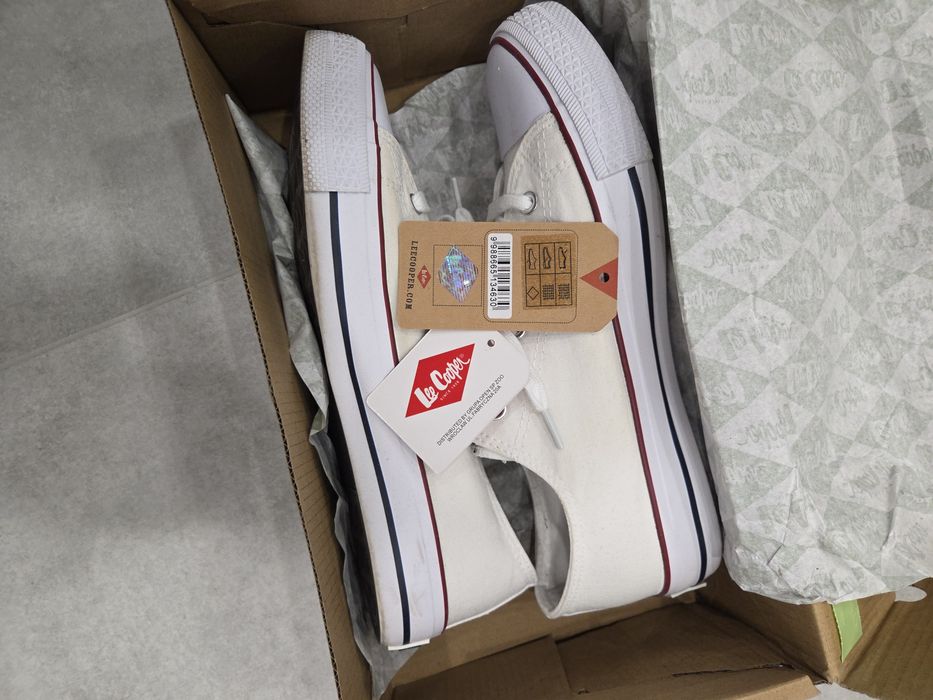 Trampki niskie Lee Cooper białe rozmiar 42