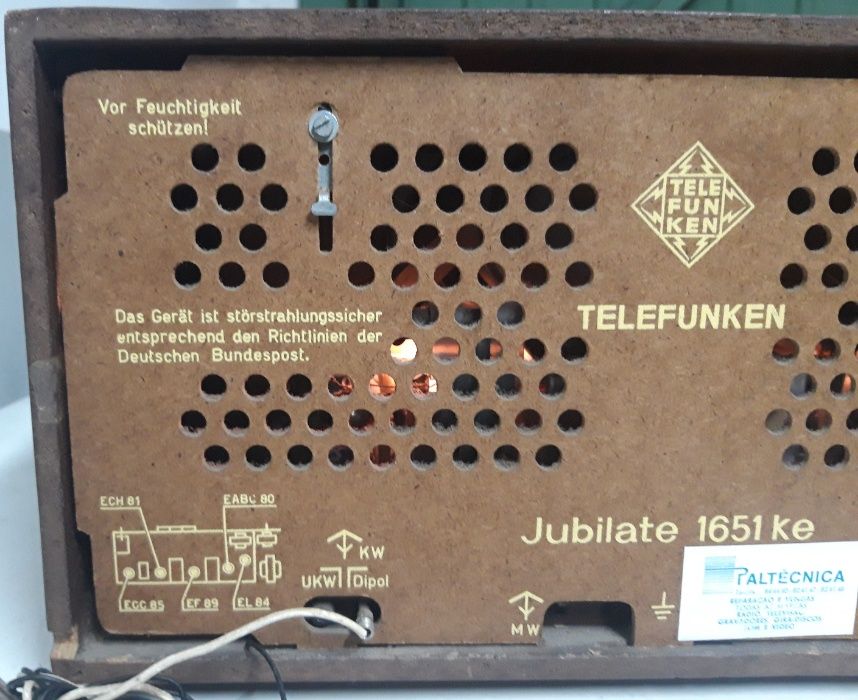 Telefunken Jubilate 1651 Ke Rádio a válvulas