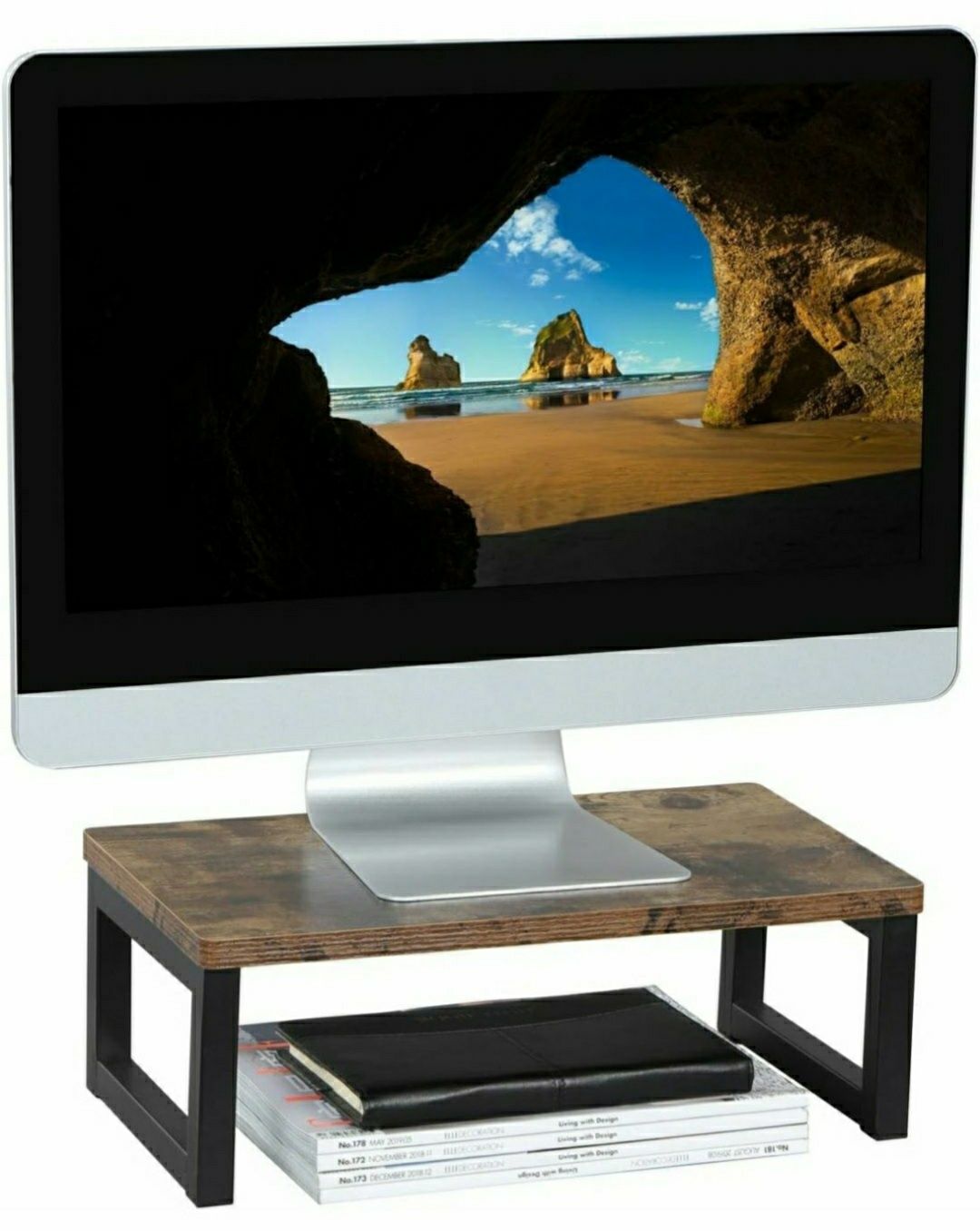 Drewniany stojak na monitor