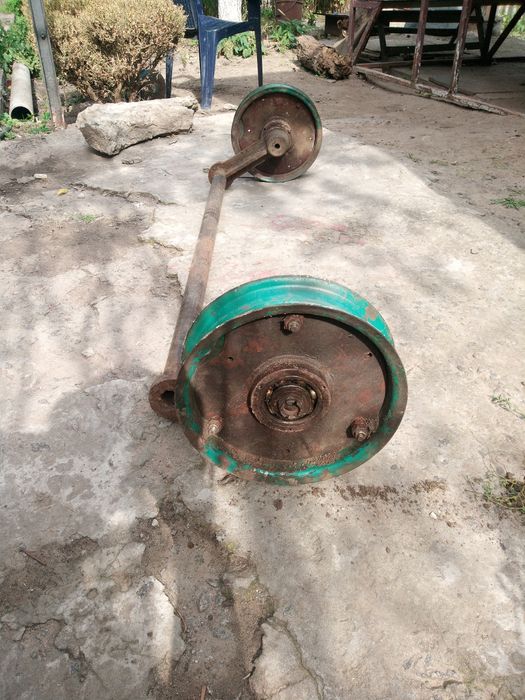 Балкой из дисками на тачку на мотоблок