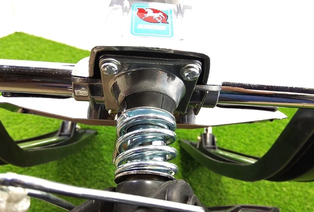 ТОП продаж! Детский снегокат санки MUSTANG с хром рамой + амортизатор!