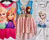 Elza, Elsa, Frozen, Kraina Lodu zestaw sukienek rozmiar 92