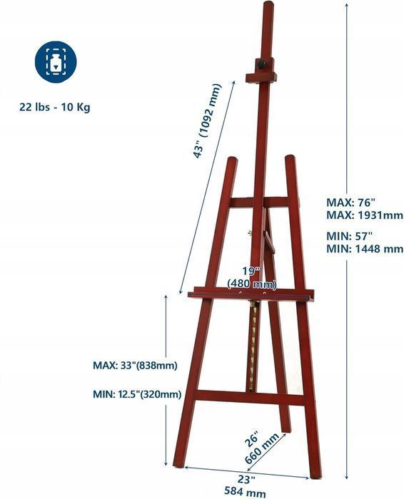 viswin sztaluga wystawowa o regulowanej wysokości 144-193 cm