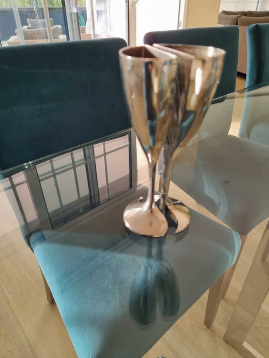 Cálices Decorativos Banhados em Prata