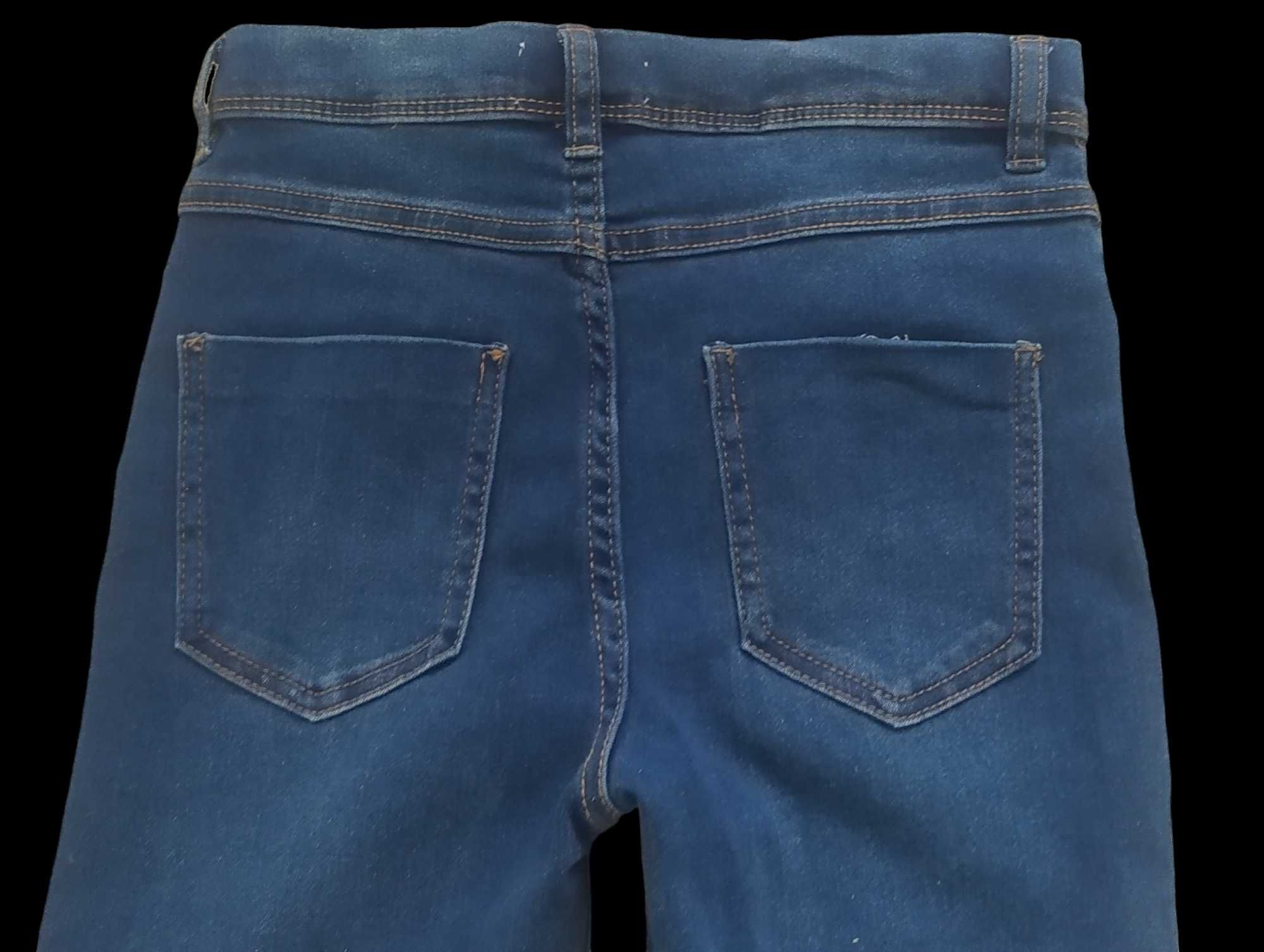 Spodnie jeans niebieski r.140 Skinny Sinsay